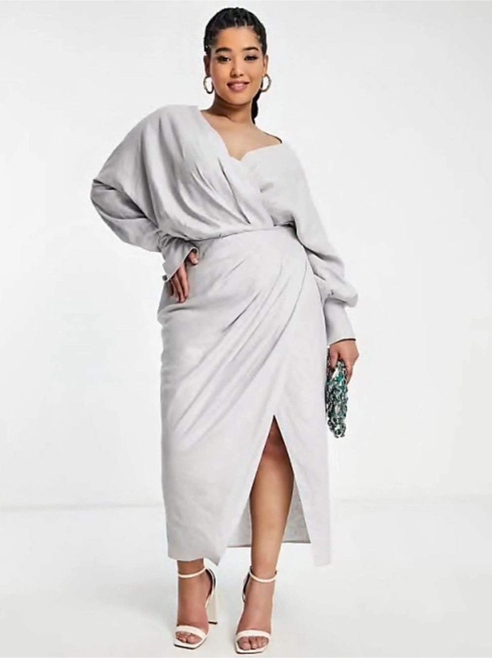 ASOS Edition Curve draped midi dress